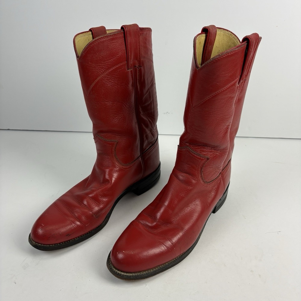 Justin Classic Leather Western  Boots Almond Women's Sz 7.5B USA L3055